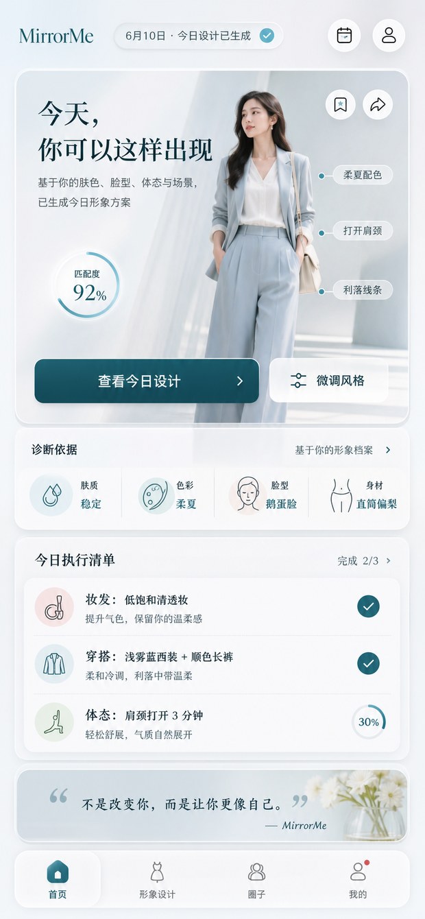 小青今日形象设计界面
